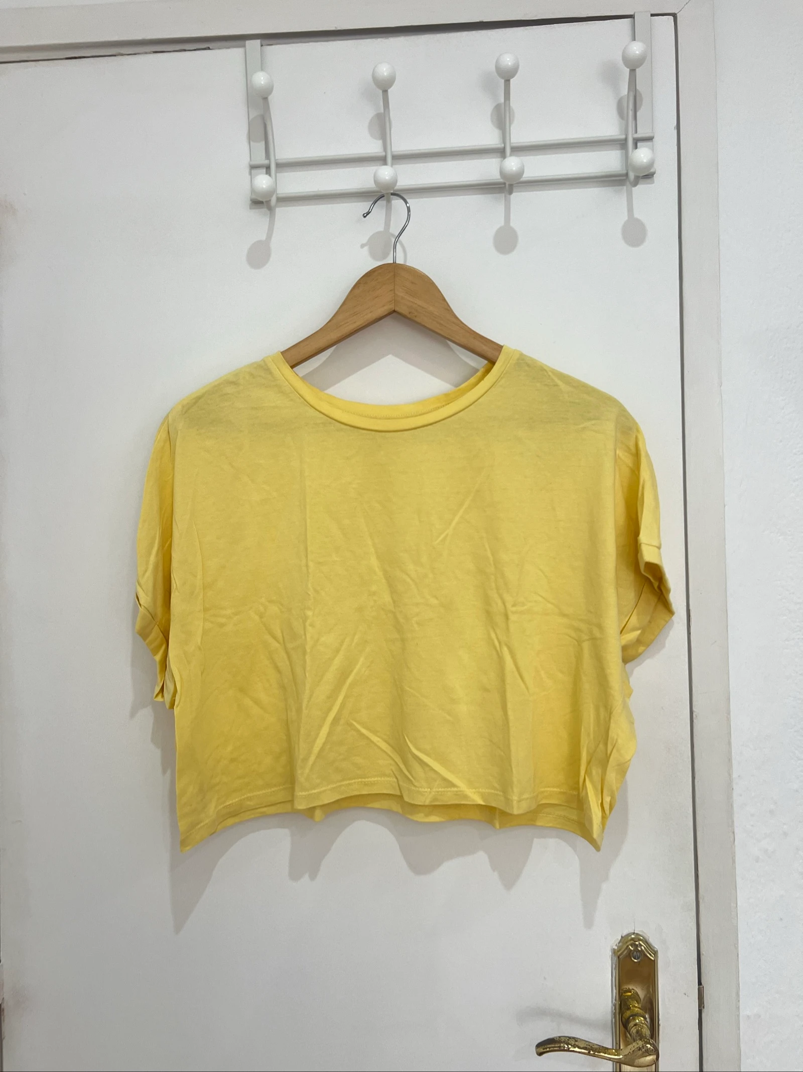 T-shirt Básica| Top Crop| Amarela| Lefties| T* L